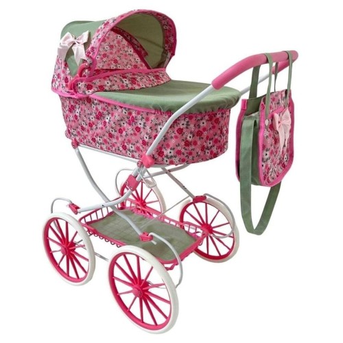 Mariotoys, ретро Кукольная коляска с сумкой
