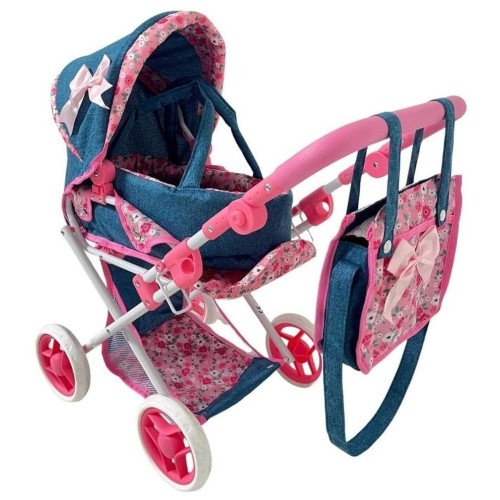 Mariotoys, Кукольная коляска глубокий с сумкой
