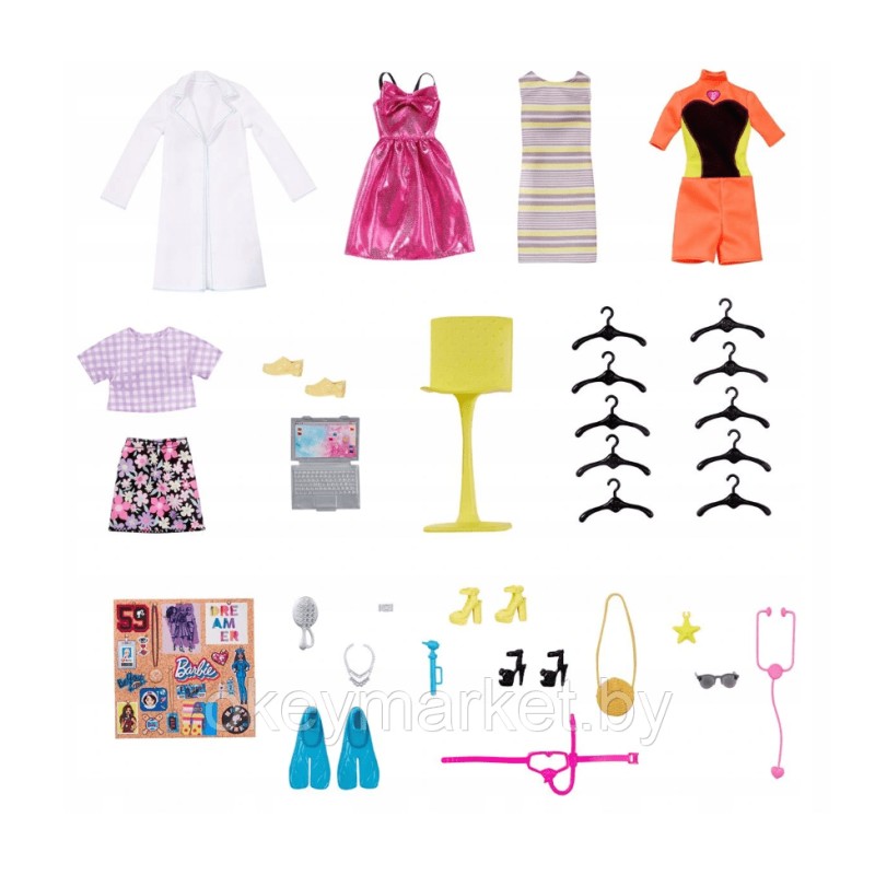 Игровой набор Шкаф Barbie с куклой и аксессуарами GBK10