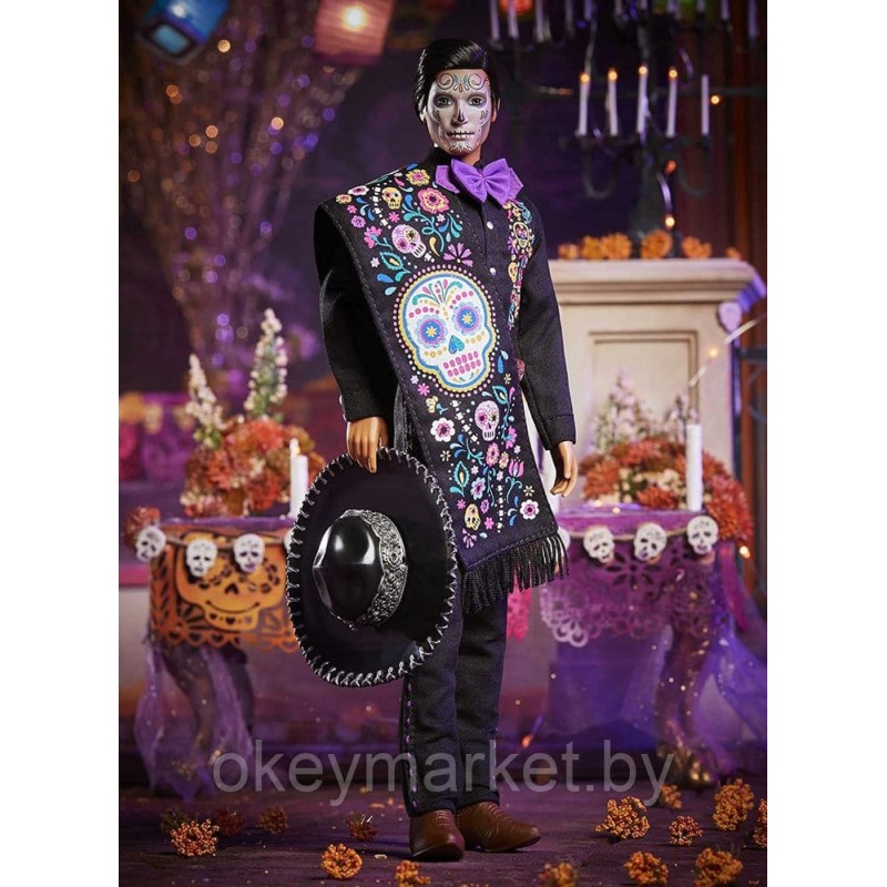 Коллекционная кукла Mattel Barbie Signature, Da De Muertos Ken, 2021 GXL26