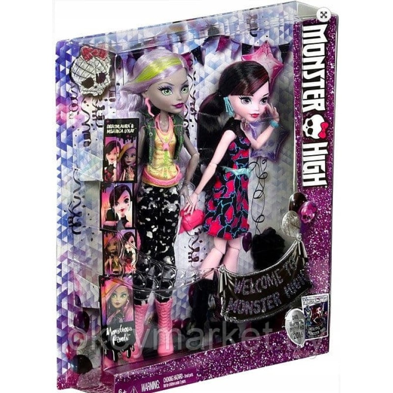 Набор кукол Монстер Хай  Дракулаура и Моаника Д'Кэй - Monster High DNY33