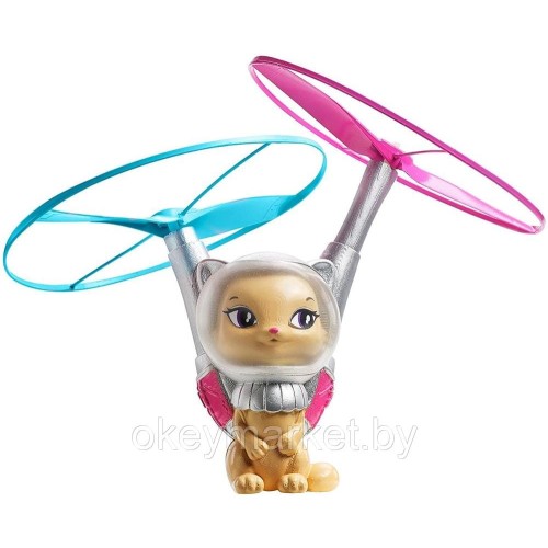 Кукла Mattel Barbie с летающим котом Попкорном и космические приключения DWD24