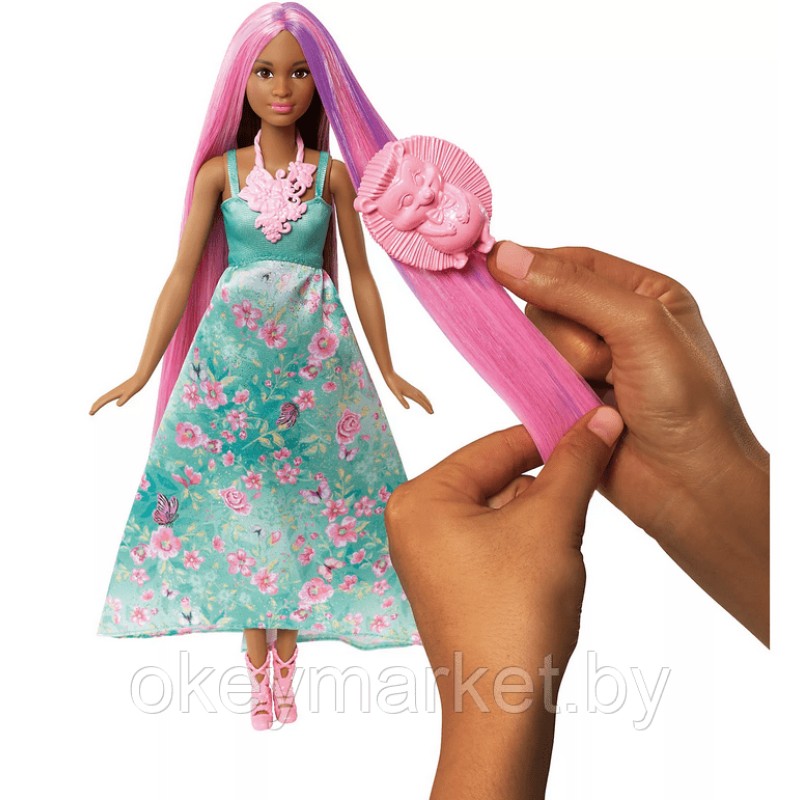 Кукла Barbie Dreamtopia цветные прически DWH43