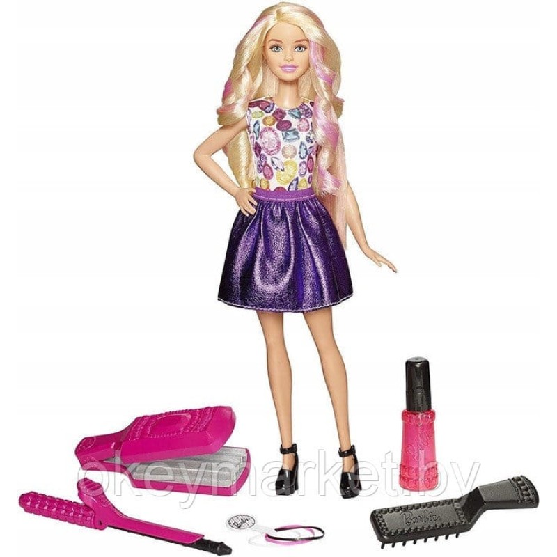 Игровой набор Barbie Цветные локоны с куклой DWK49