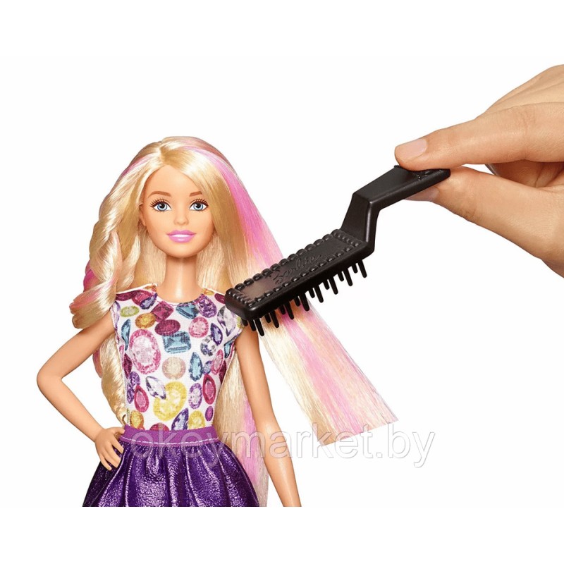 Игровой набор Barbie Цветные локоны с куклой DWK49