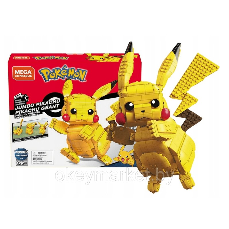 Конструктор Mega Construx ПИКАЧУ Pokemon Jumbo PIKACHU FVK81