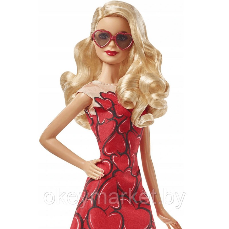 Коллекционная кукла Mattel Barbie в красном платье коллекционная FXC74