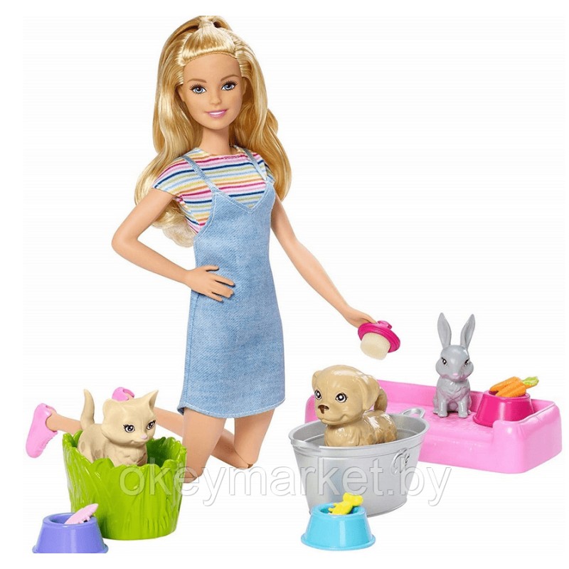 Игровой набор с куклой Barbie Домашние питомцы FXH11