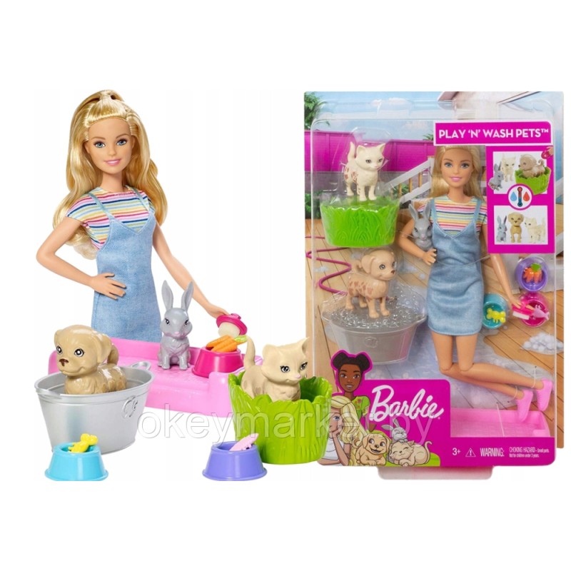 Игровой набор с куклой Barbie Домашние питомцы FXH11