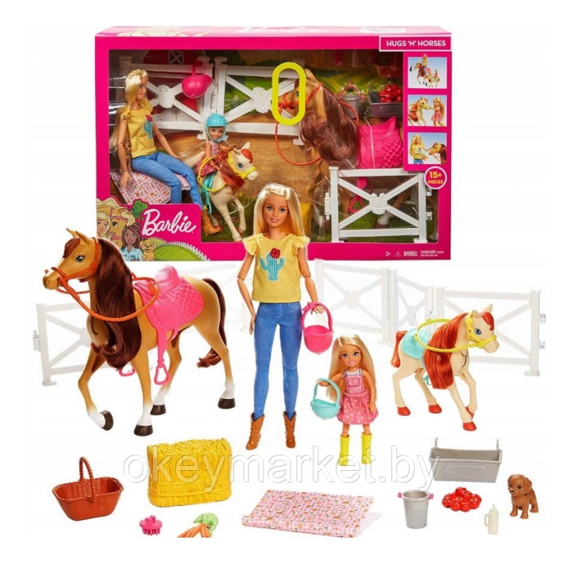 Игровой набор Barbie Челси и любимые лошадки FXH15