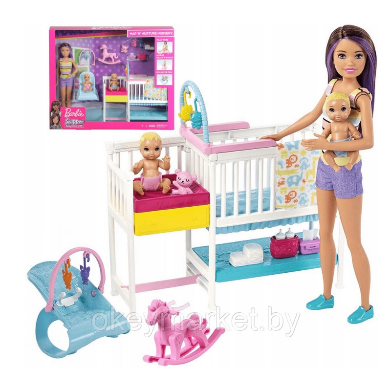 Игровой набор Barbie Скиппер и малыши GFL38