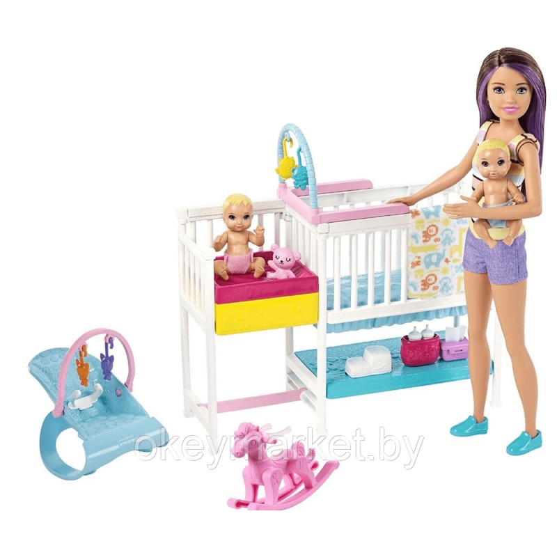 Игровой набор Barbie Скиппер и малыши GFL38