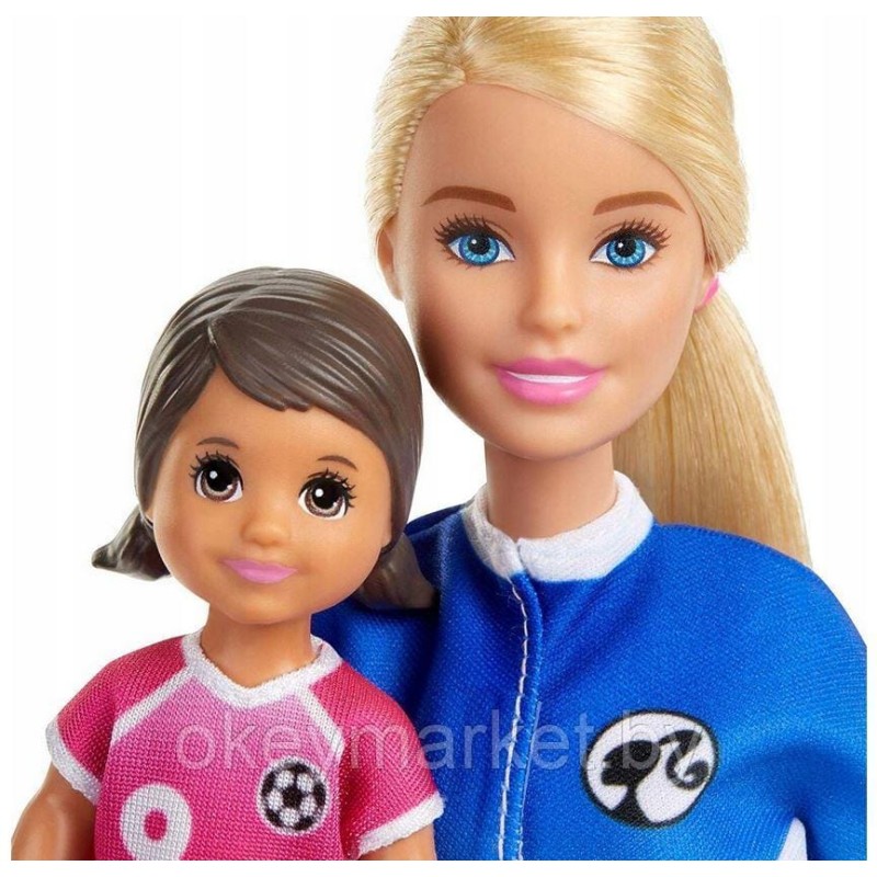 Игровой набор с куклой Barbie Футбольный тренер GLM47