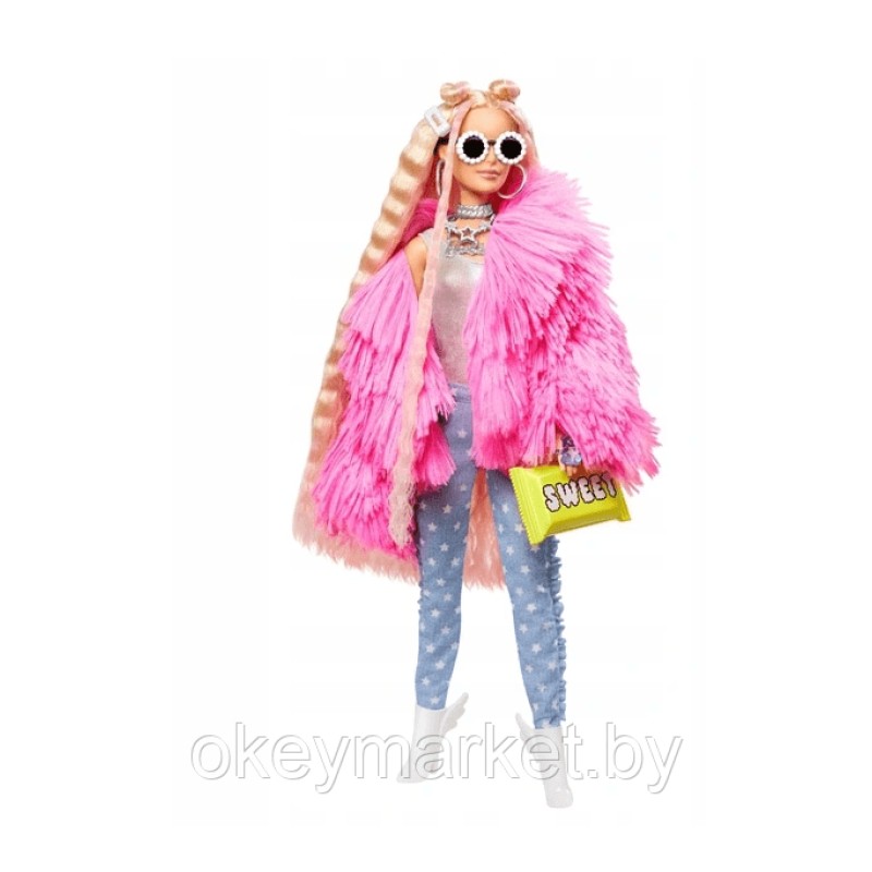 Кукла Barbie Экстра в розовой куртке GRN28