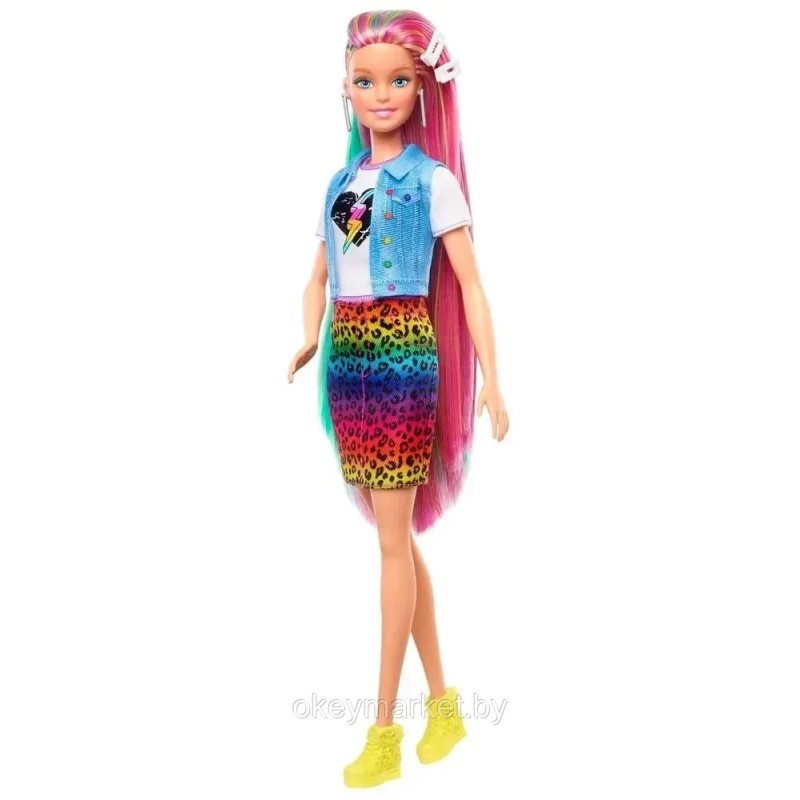 Игровой набор Barbie Разноцветные волосы GRN81
