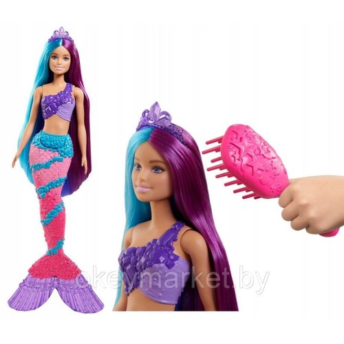 Кукла Barbie Русалка с длинными волосами GTF39