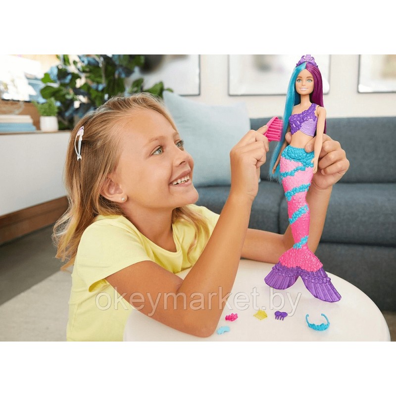 Кукла Barbie Русалка с длинными волосами GTF39