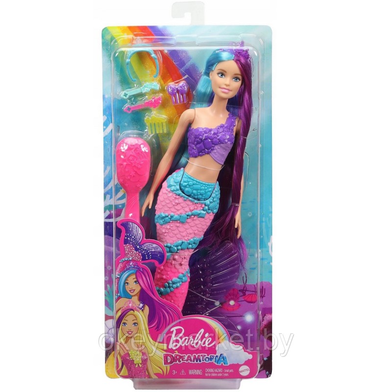 Кукла Barbie Русалка с длинными волосами GTF39