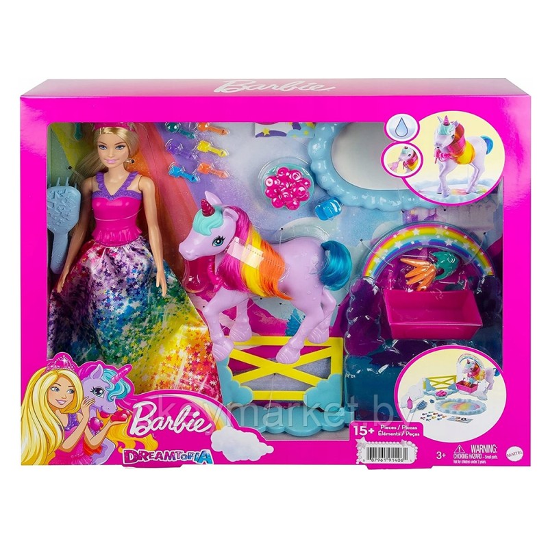 Игровой набор Barbie Кукла и единорог серия Дримтопия