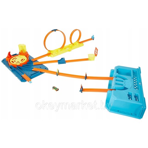 Автотрек Hot Wheels Конструктор Трасс Мега-пуск GVG11