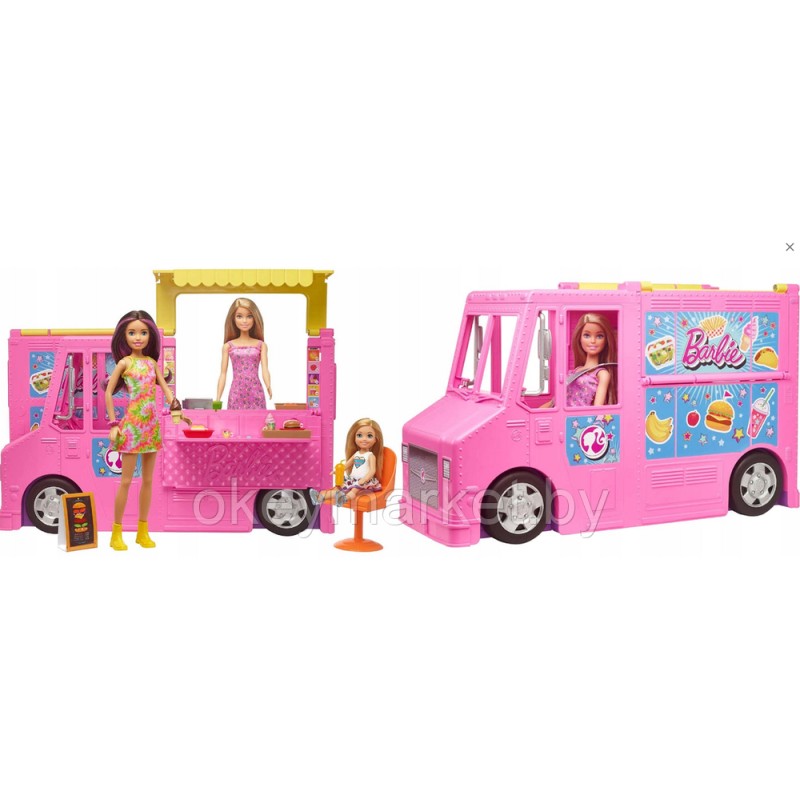 Игровой набор Barbie раскладной Фургон Food Truck GWJ58