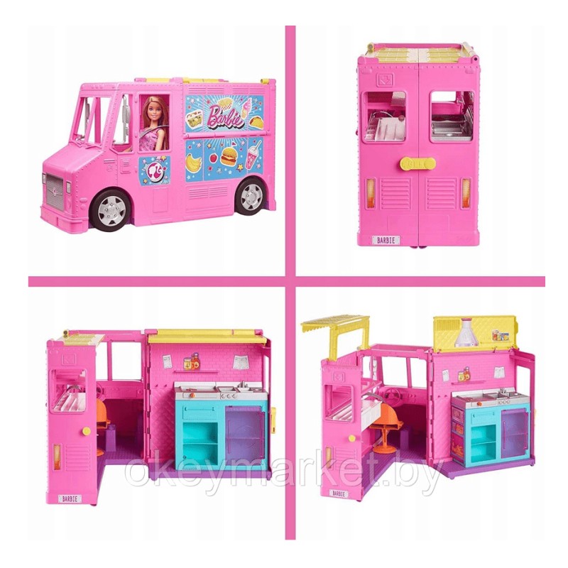 Игровой набор Barbie раскладной Фургон Food Truck GWJ58