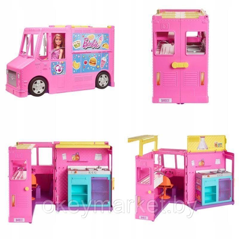 Игровой набор Barbie раскладной Фургон Food Truck GWJ58