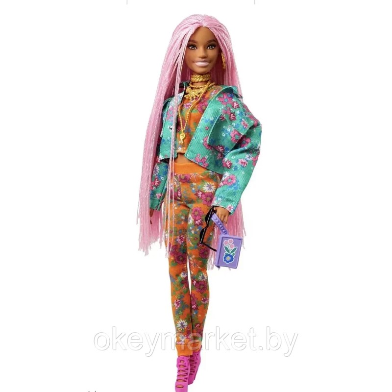Кукла Barbie Экстра Pink Braid Doll in Flora GXF09