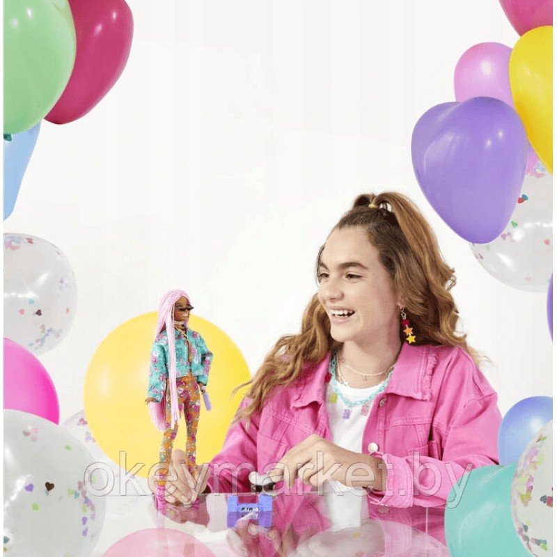 Кукла Barbie Экстра Pink Braid Doll in Flora GXF09