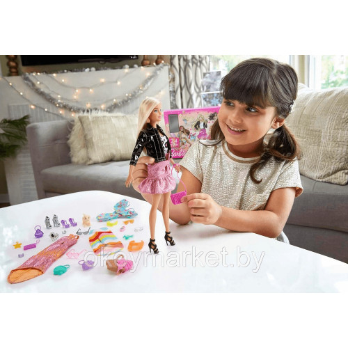 Адвент-календарь Barbie с куклой и 24 сюрпризами GYN37