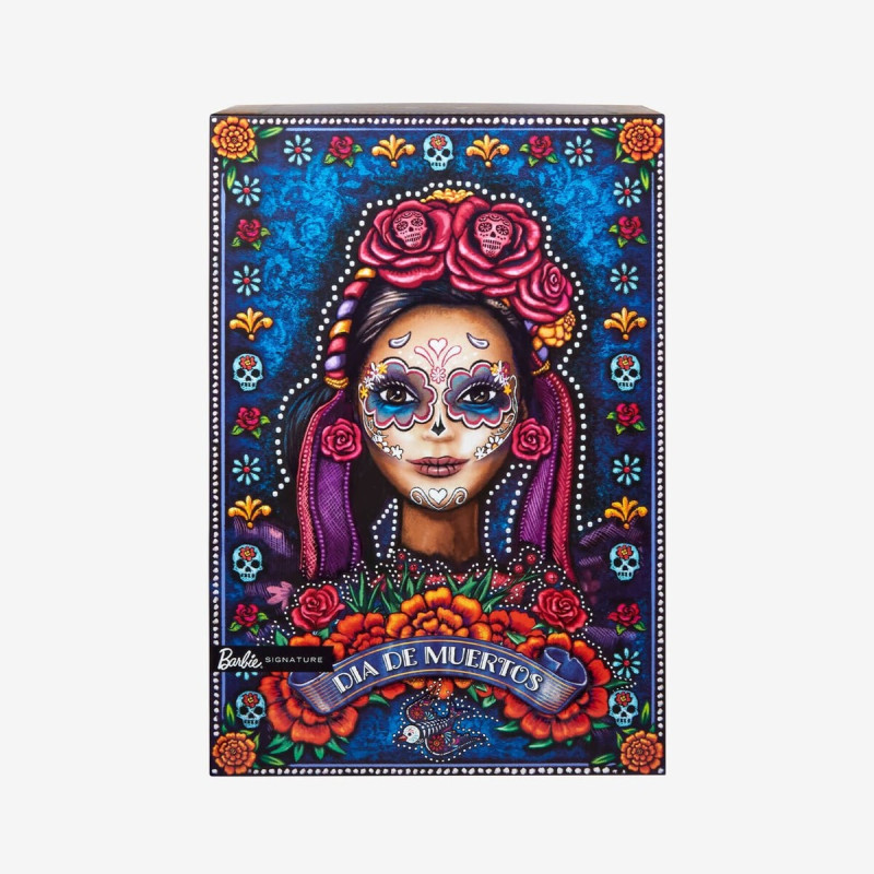 Кукла Mattel Barbie HBY09 Dia De Muertos 2022 - Коллекционная кукла Барби в фиолетовом платье с традиционными деталями