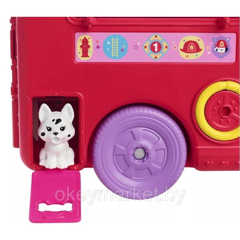 Игровой набор Barbie Челси и пожарная машина HCK73