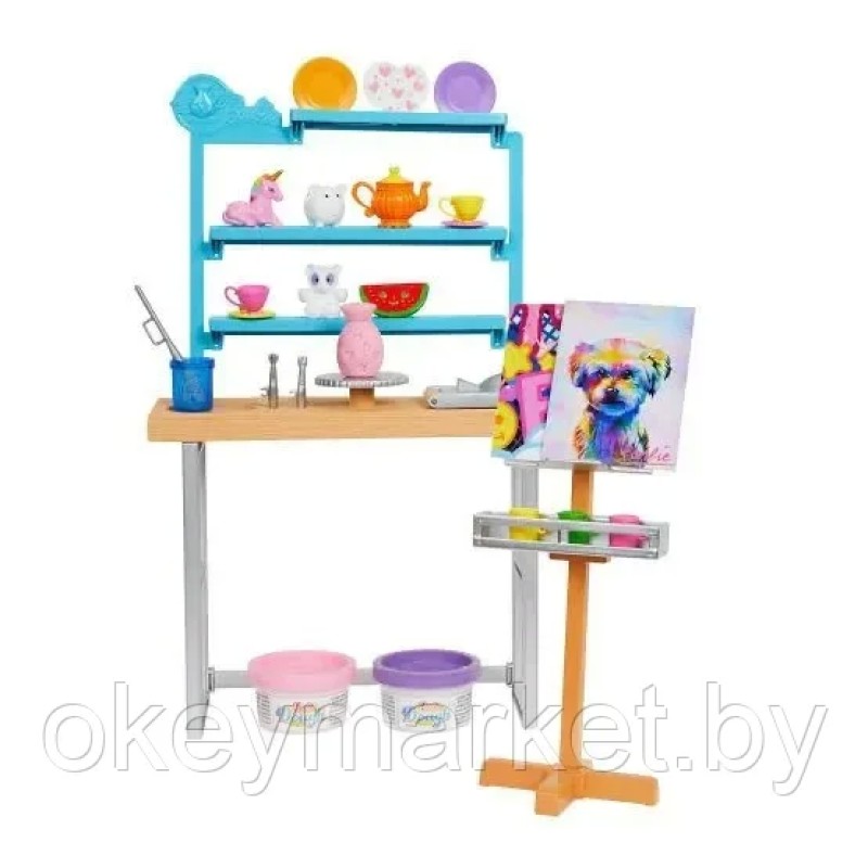 Игровой набор Mattel Barbie Творческая студия с аксессуарами HCM85