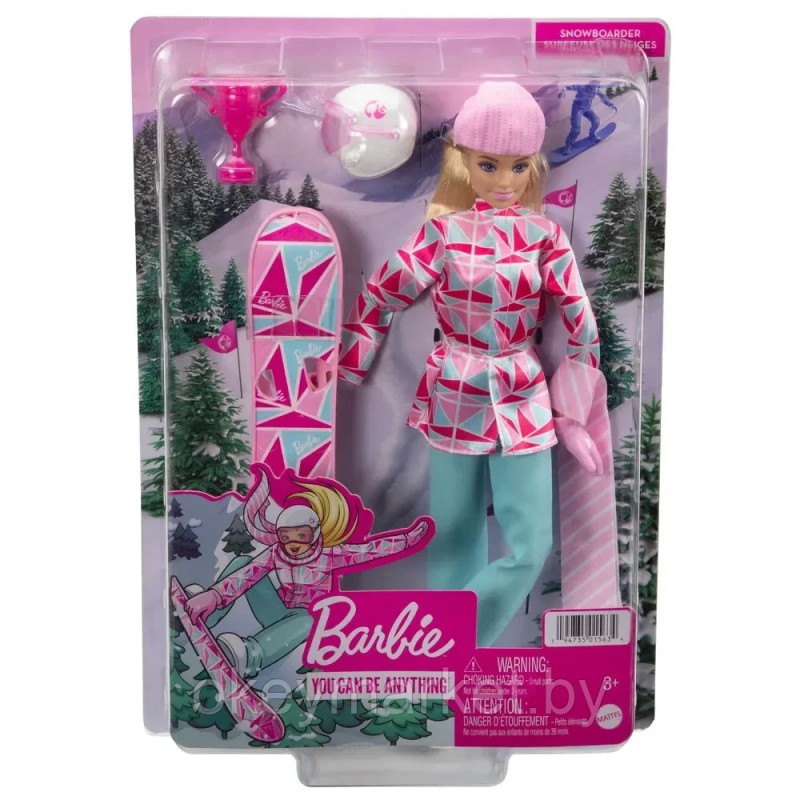 Кукла Barbie Зимние виды спорта Сноубордистка HCN32