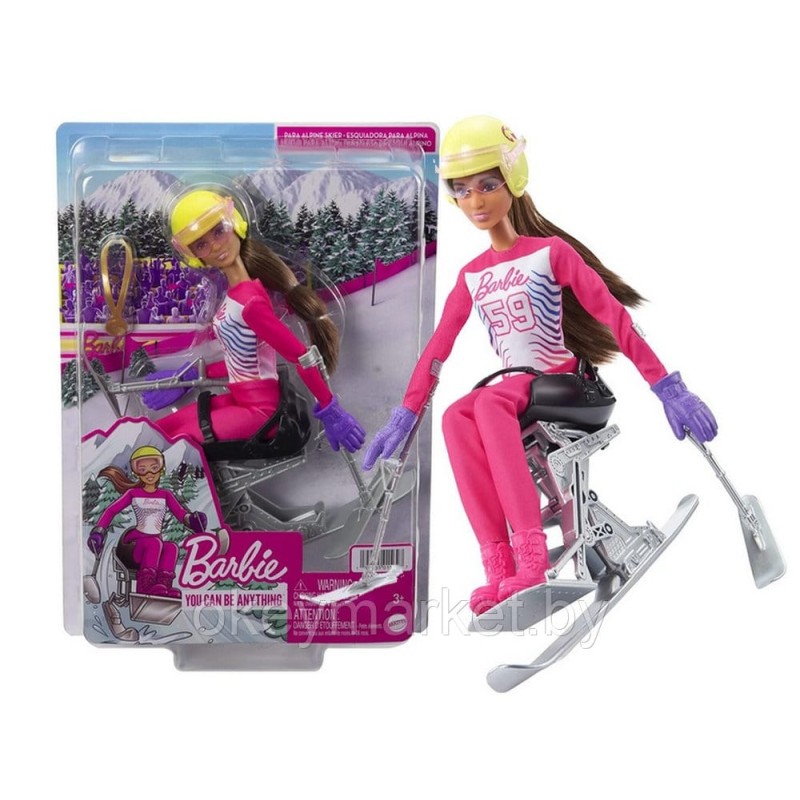 Кукла Barbie Зимние виды спорта Лыжник-паралимпиец HCN33