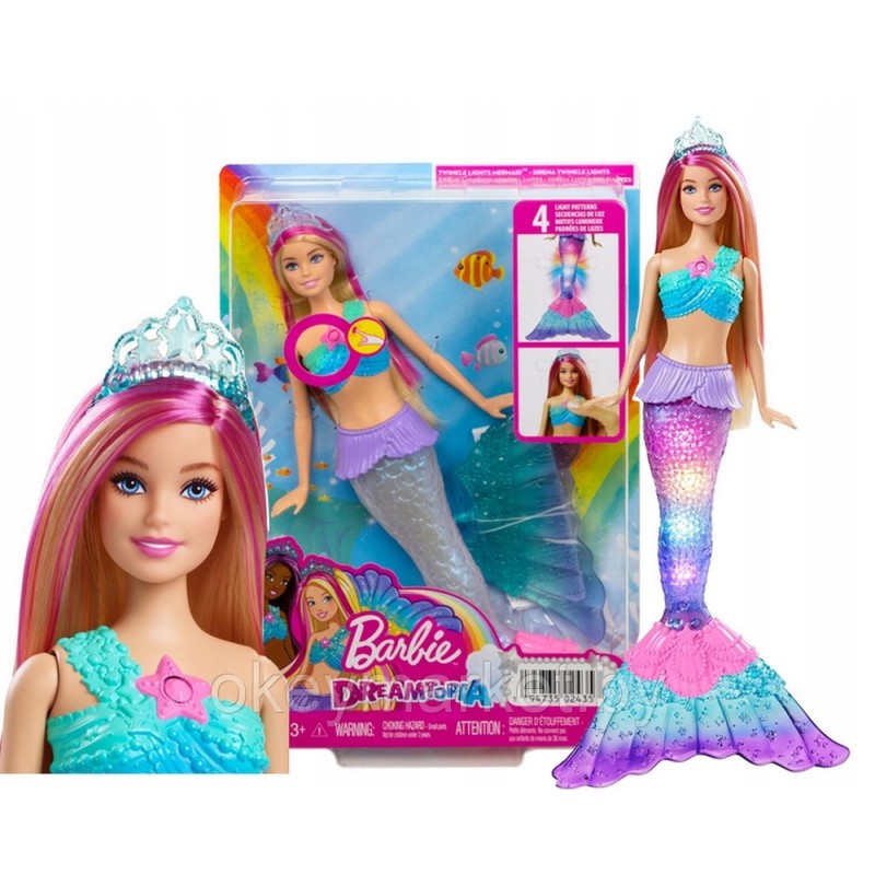 Кукла Barbie Барби Сверкающая русалочка HDJ36