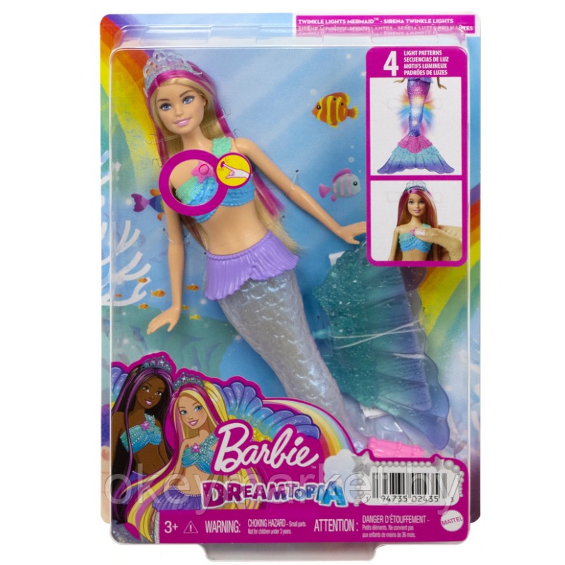 Кукла Barbie Барби Сверкающая русалочка HDJ36