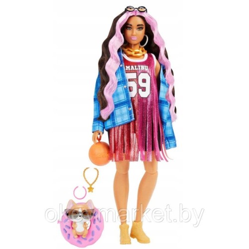 Кукла Barbie Экстра Модница в баскетбольном платье Barbie Extra HDJ46