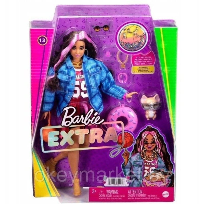 Кукла Barbie Экстра Модница в баскетбольном платье Barbie Extra HDJ46