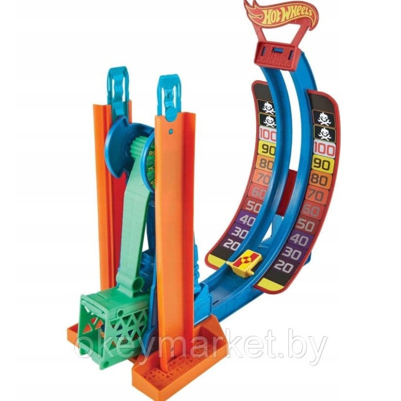 Игрушечный трек Hot Wheels Трасса Steam Drop с машинкой HDY47