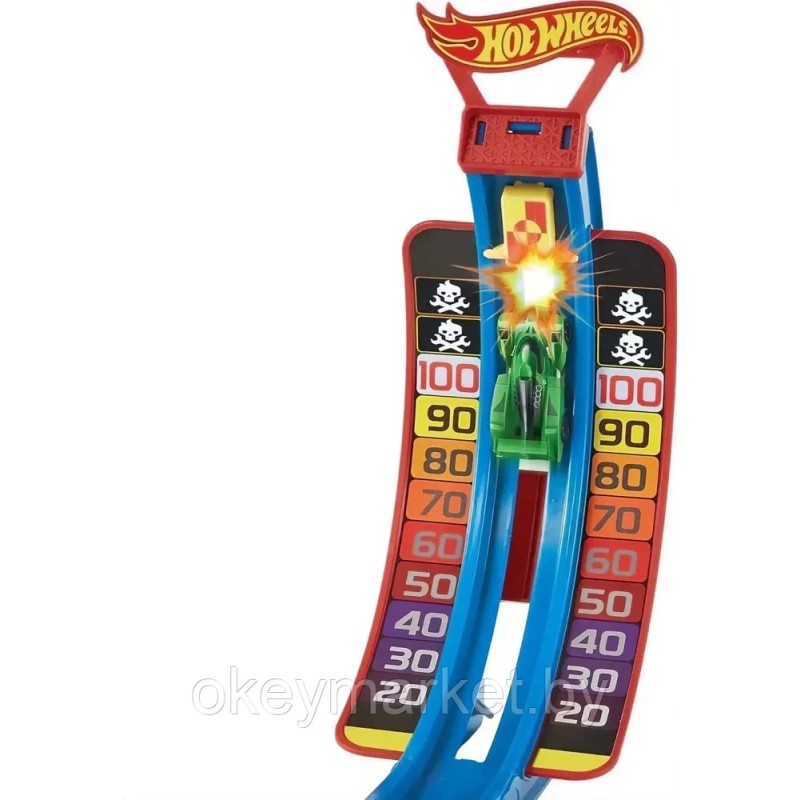 Игрушечный трек Hot Wheels Трасса Steam Drop с машинкой HDY47