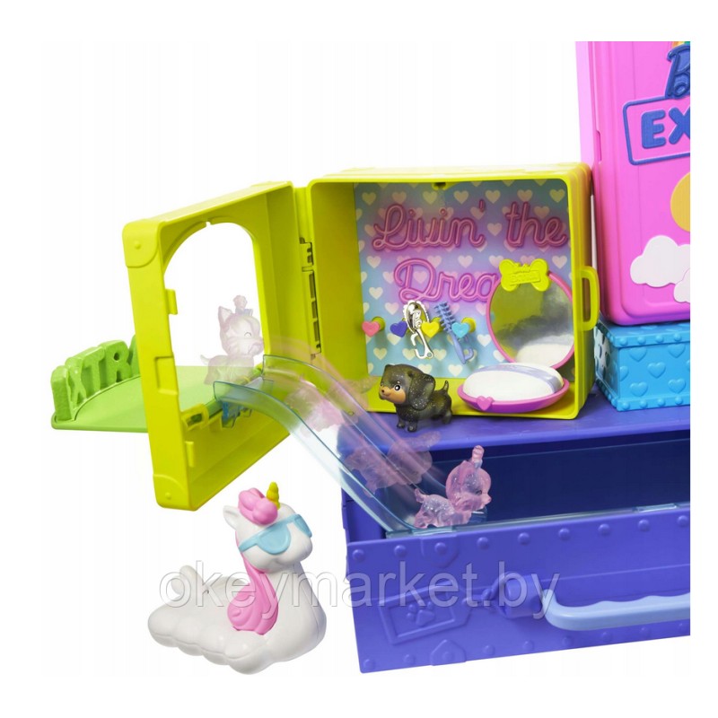 Мини-кукла Barbie Extra с питомцами и тематическим набором 