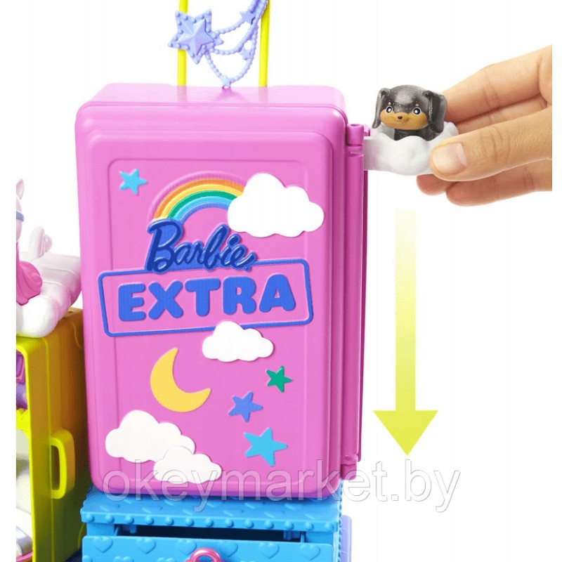 Мини-кукла Barbie Extra с питомцами и тематическим набором 