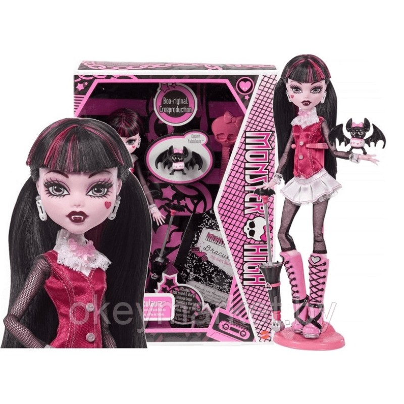 Кукла Mattel Monster High - Дракулаура + питомец летучая мышь - Монстр Хай HGC29
