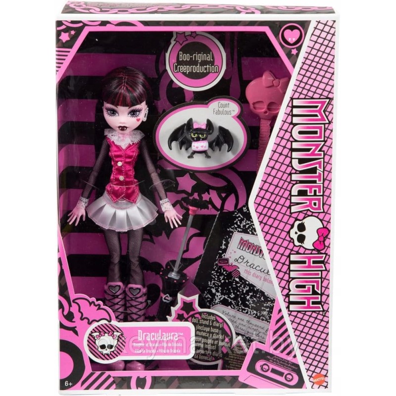 Кукла Mattel Monster High - Дракулаура + питомец летучая мышь - Монстр Хай HGC29