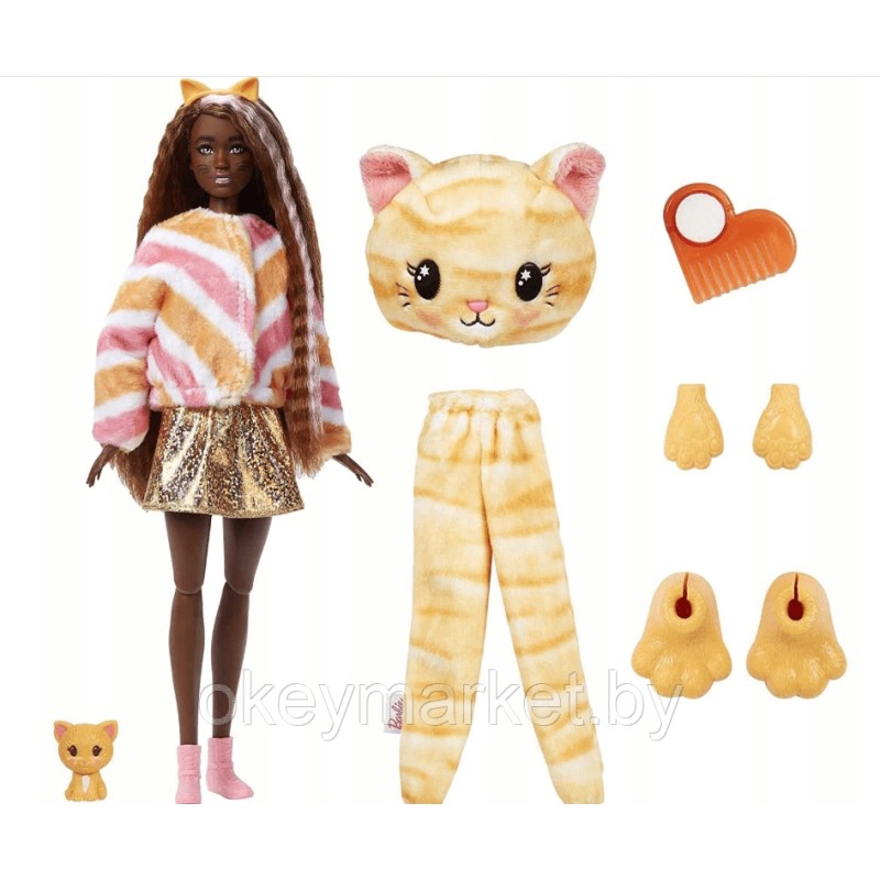 Кукла Barbie Cutie Reveal Котик HHG20