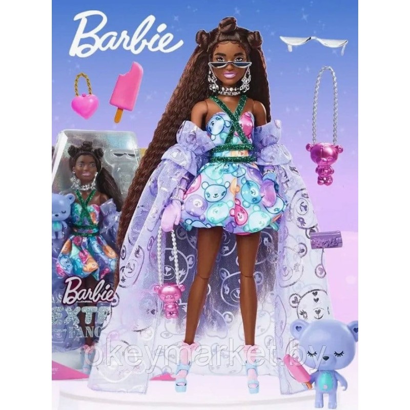 Кукла Barbie Экстра Fancy с мишкой HHN13