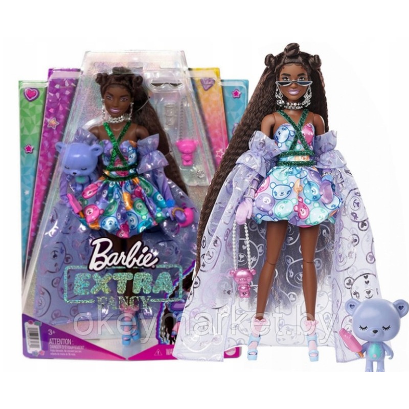 Кукла Barbie Экстра Fancy с мишкой HHN13