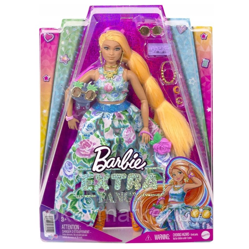 Кукла Barbie Экстра Fancy в цветочном платье HHN14