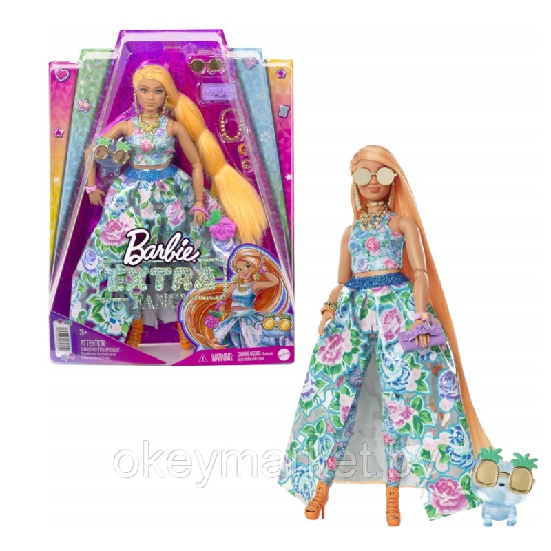 Кукла Barbie Экстра Fancy в цветочном платье HHN14